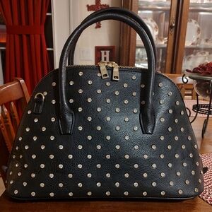 Black Rhinestone Studded Handbag